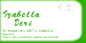 izabella deri business card